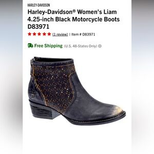 Harley-Davidson® Women's Liam
4.25-inch Black Motorcycle Boots